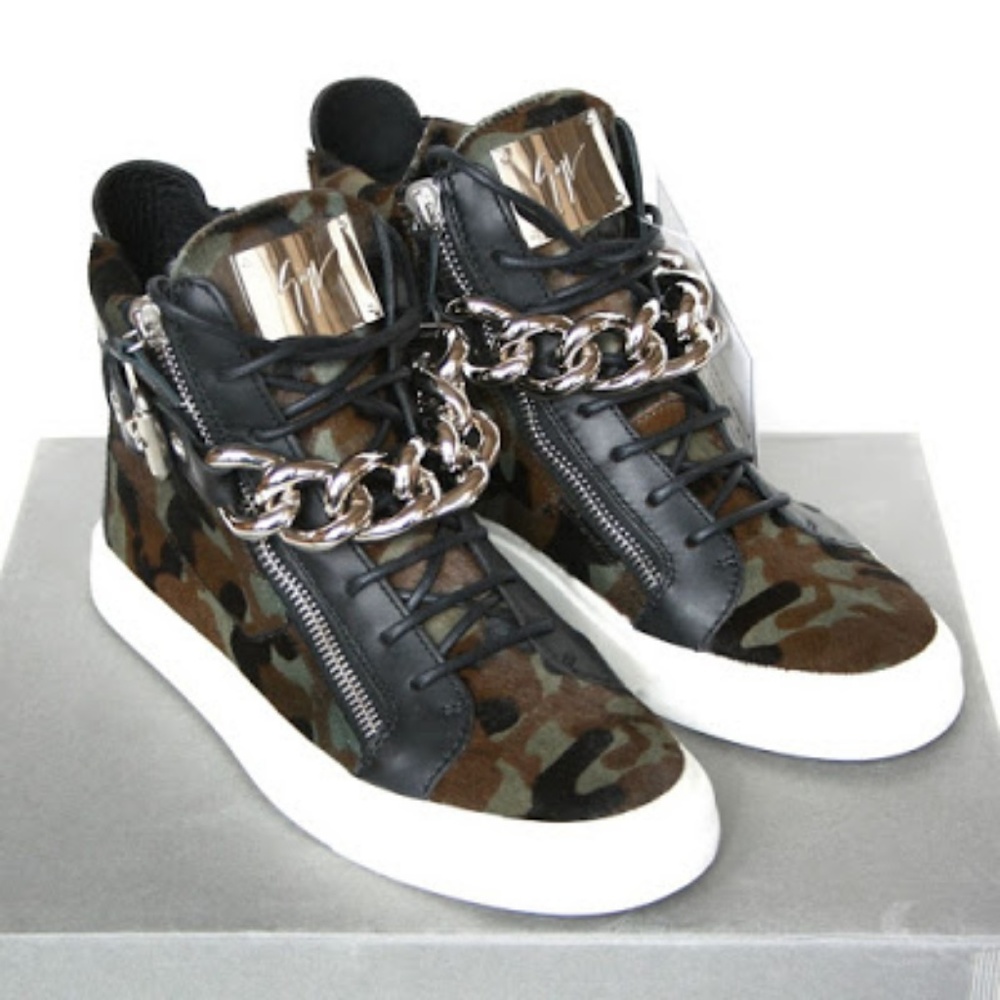 GIUSEPPE ZANOTTI // LONDON CAMUF HI-TOP SNEAKERS